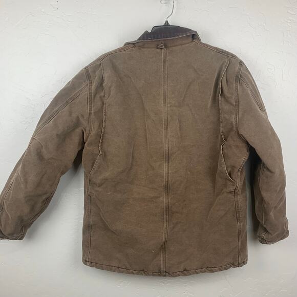 VINTAGE Carhartt Men Chore Jacket XL Brown Quilted Lined Corduroy Collar 90s Y2K - Picture 2 of 10